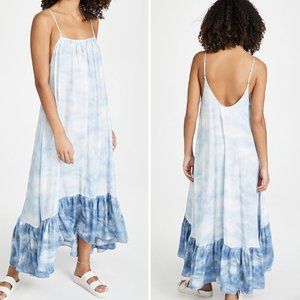 Free People Full On Maxi Slip Dress Size M Blue
